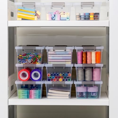 Image of Citylife 20Packs 1.3Qt Small Storage Bins with Lids,Stackable Clear | Plastic Containers for Beads, Buttons, Sewing Supplies, Office Supplies
