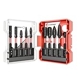 CSOOM 10 Stück Hartmetall Frässtifte mit Sechseckgriff Doppelschnitt Drehfeile Zylinderendschnitt, Schneidefräser, Schneidefräser, Schneideisen für Stahlmetallbearbeitung, Polieren und Gravieren