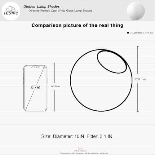 Image of Lighting Fixture Replacement Globes Neckless Top Opening Frosted Opal White Glass Lamp Shades Diameter 10 inch Fitter 3.1 inch Multiple Specifications