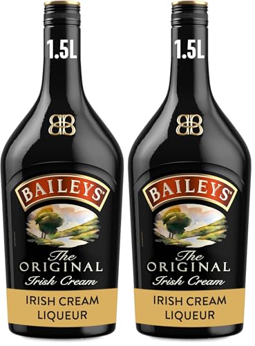 BAILEYS Original Irish Cream, licor de crema de whisky irlandesa con certificación B-Corp, 1500 ml (Paquete de 2)