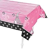 Fun Express Perfectly Paris Plastic Tablecloth (54