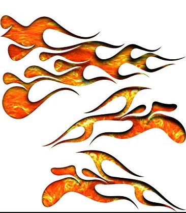 Wild Dingos PG36-101-000 3D Yellow Flame Decal Kit