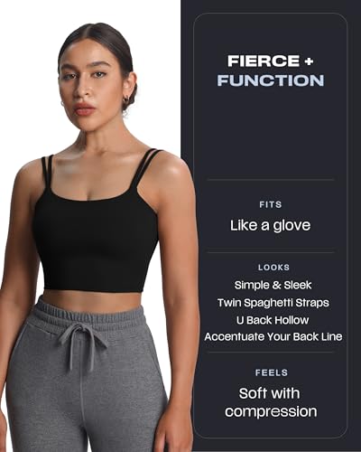 Aoxjox Women's Workout Sports Bras Fitness Yoga Crop Tank Twist Back Cami3