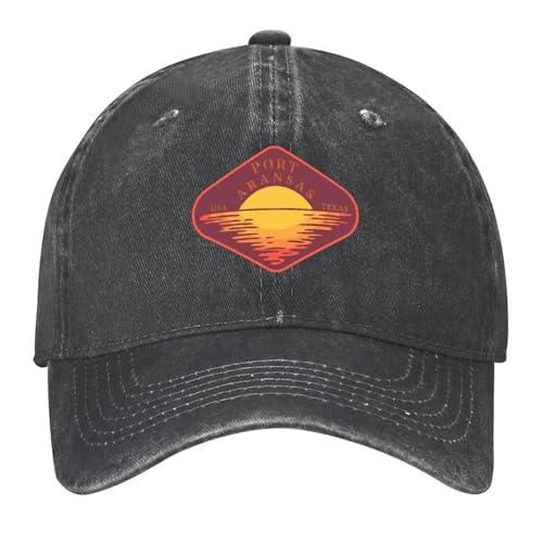Casquette de baseball classique en coton réglable style Port Aransas pour sport et loisirs
