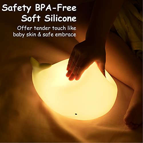 Tripro Whale Silicone Nursery Night Light Beach Room Decor Desk Lamp Toys,Bedroom Decorations Gifts For Toddlers,Girls,Baby,Kids,Teens #TOP5