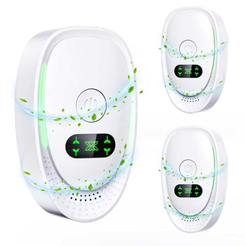 3-Pack Air Purifier Plug In with Negative Ion Technology, Mini Portable Ioniser for Home Bedroom Office, Odor Eliminator for Unfreshed Air, Pets, Toilets, Quiet Air Freshener