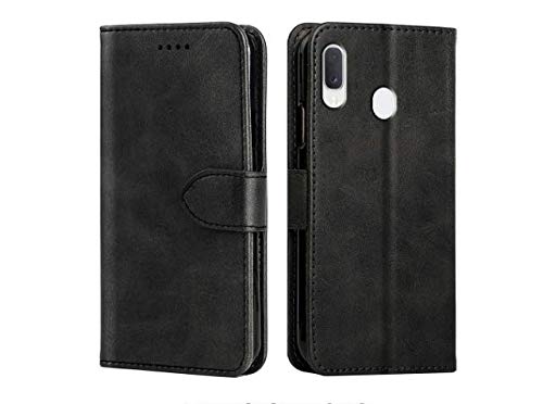 FDTCYDS Galaxy A20e case, book-style mobile phone case, premium PU leather case, flip case, wallet case, mobile phone protective case for Samsung Galaxy A20e - black