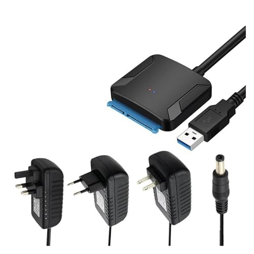 Cable adaptador SATA a USB 3.0 con fuente 12V miniatura 3