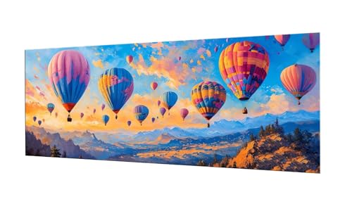 Diamond painting ballon à air chaud broderie diamant 60x150cm loisirs créatifs