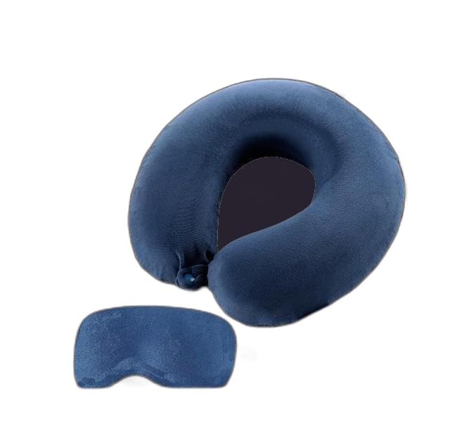 Calywork Grey Neck Pillow with Eye Mask Combines Luxurious Materials, Ergonomic Design, and Thoughtful Features for a Superior Travel Experience.-picture-27
