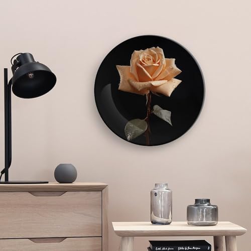Assiette décorative en porcelaine de 25,4 cm avec son support de présentation élégant - 6