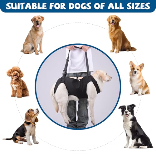 TUZHE Tragehilfe Hund Groß, Hunde Tragehilfe, Hundehebegeschirr für Behinderte, Verletzte Oder Ältere (L)