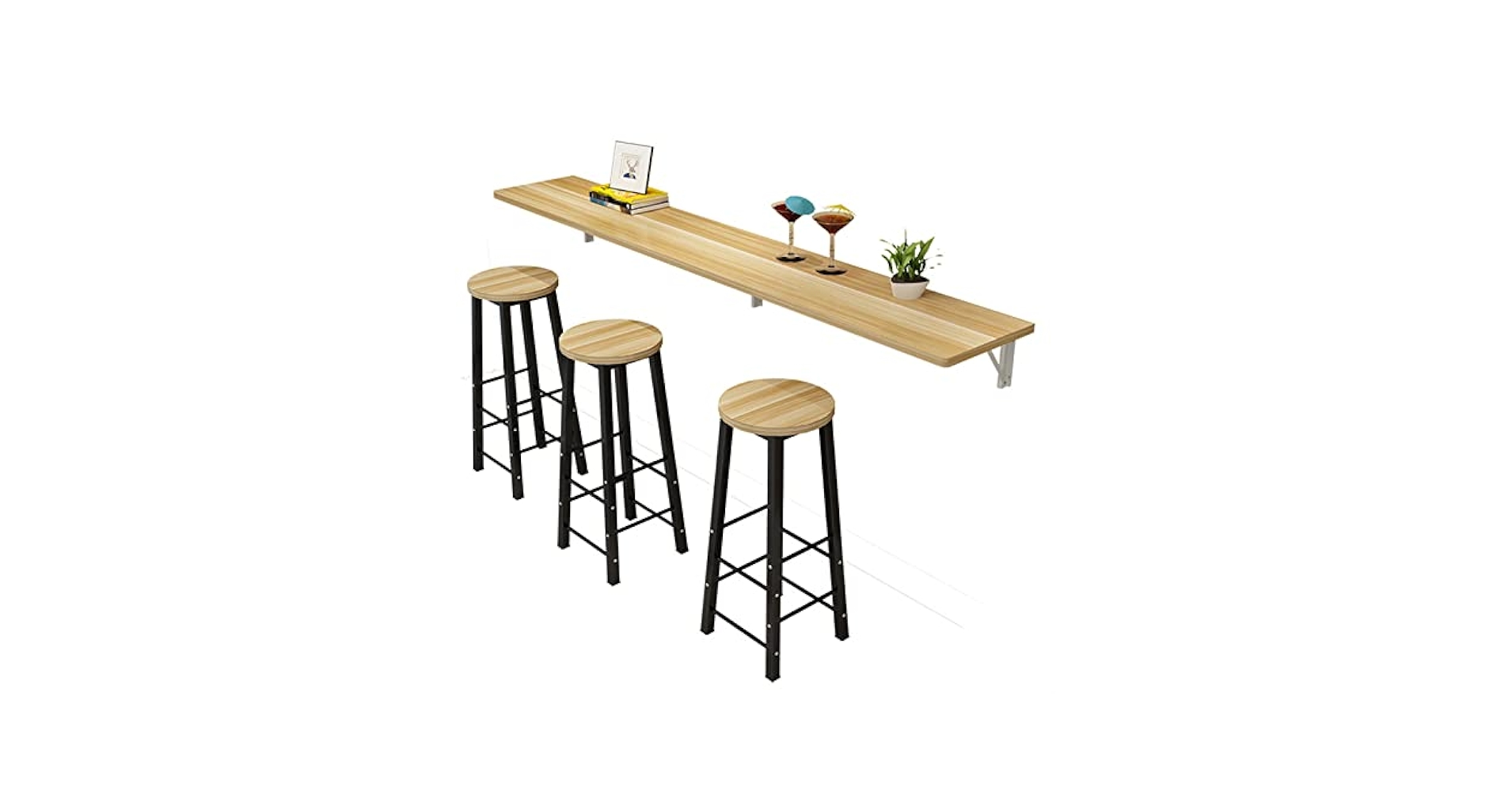 Bar Table Wall-Mounted Bar Counter Household Folding