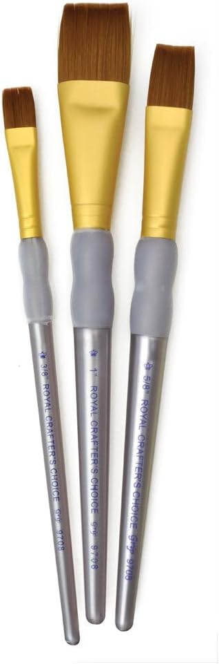Crafter's Choice Large Flat Brush Set 3 Piece