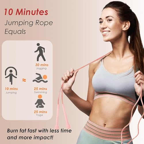 Image of Skipping Rope Men And Women And Children, Tangle Free Jumping Rope for Gym Exercise Workout & Weight Loss For Kids