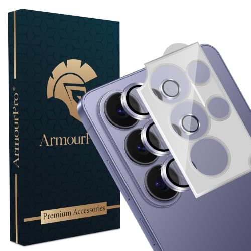 Image of ArmourPro Camera Lens Protector for Samsung Galaxy S26 Ultra with Auto Alignment Installation Frame, AR+AF Coated Tempered Glass Camera Rings, Anti-Scratch, Case Friendly | Purple