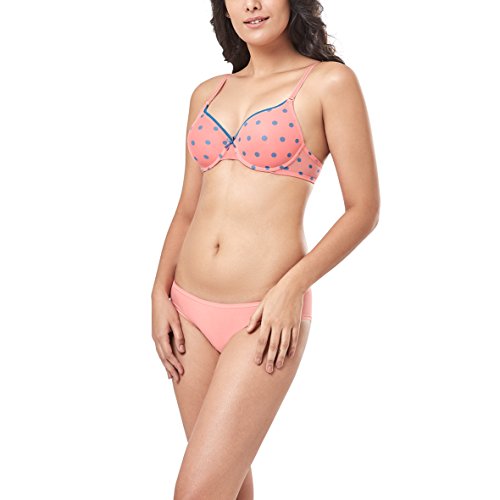 Image of Amante Every de Red Printed Underwired Lightly Padded Everyday Bra