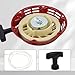 PowerMotor Pull Start Assembly with Replaces Pull Rope Handle Replacement for 212cc 6.5HP GX160/GX200 Engine 212cc 196cc 224cc 208cc Go Kart Generator Lawn Mower Parts 28400-ZH8-013ZA-Red