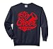 Cheer Papaw Biggest Fan Leopard Print Black And Red Pom Pom Comfort Colors Adult Sweatshirt