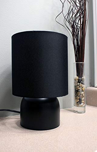New Sunbeam Modern Table LAMP with Black Fabric Shade and Metal Base Light Energy Star Black
