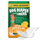 PAWPANG Disposable Dog Diaper Liners Booster Pads for Male & Female Dogs, 100ct, 5 Sizes Options, Doggie Diaper Inserts fit Most Types of Dog Diapers - Pet Belly Bands & Male Wraps (Medium(100ct))