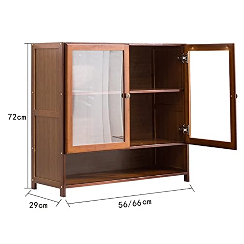 zyr Japanische Style-Sideboard, Küchen-Gewürz-Speicher-Locker, Bambus-Kabinett Multifunktionale Geschichtete Mahlzeit Side Storage-Schrank Für Restaurantkaffee (Color : Brown, Size : 66cm) - Image 4