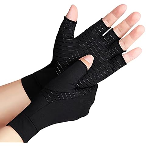 JADE KIT Copper Arthritis Gloves, Compression Gloves for Hands and Fingers Rehabilitation (Black, X-Large) Cover