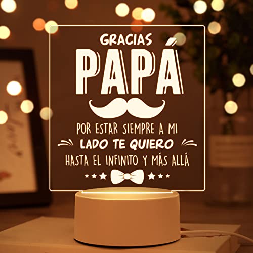 Buioata Regalos Padre, Ideas de Regalos para Papá, Regalo Cumpleaños Papá Papa, Regalo Padre Lampara - 7 * 5.5 * 3.9in, Dia del Padre Regalos