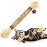ALENKO Brinquedo Natural para Gatos com Silvervine Matatabi Kit com 2 Unidades Varinha Interativa Artesanal com Corda Palha e Frutas Secas Estimula Exercício Diversão e Relaxamento como Catnip
