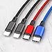 2 Pack PBG Multi Charging 4 FT Cable 4 in 1 Cable USB Charge Cord with Phone/Type C/Micro USB Connector for All Mobile Phones and More Devices