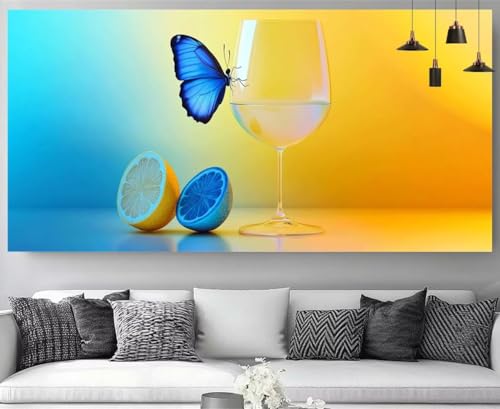 Broderie diamant papillon XXL 50x100cm en cristal strass haut de gamme avec kit complet M-Y889