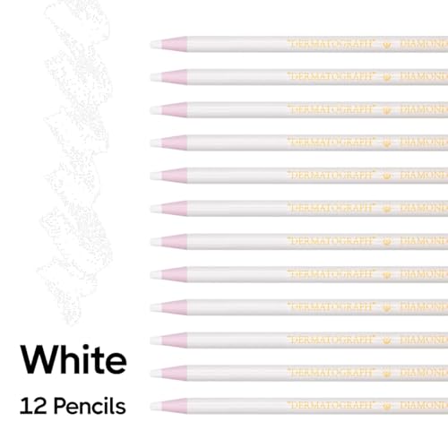 COELO Marcadores chineses destacáveis brancos, pacote com 12 (dúzias), lápis marcadores de cera de c