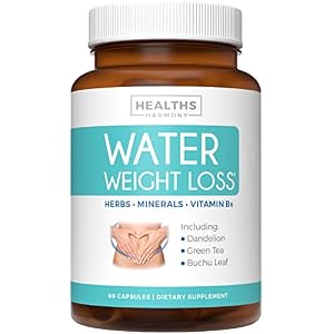 Water Pills – Natural Diuretic: Helps Relieve Bloating, Swelling & Water Retention for Water Weight Loss – Dandelion, Potassium, & Green Tea Herbal Relief Supplement – for Women & Men – 60 Capsules
