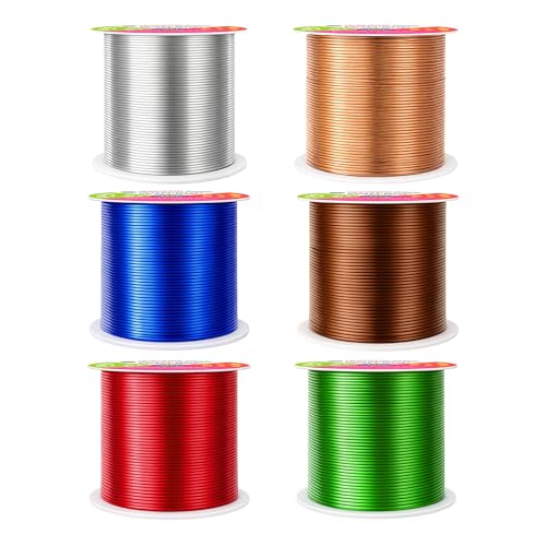 Image of Mandala Crafts 22 GA Green Brown Red Assorted Anodized Aluminum Craft Wire | 450 FT, Colored, Flexible, Bendable for Bonsai Armature Sculpting Wire Wrapping Jewelry Making, Weather & Tarnish Resistant