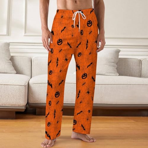 Pajama Pants for Men Printed Pajama Bottoms Drawstring Lounge Pants Sleepwear with Pockets2