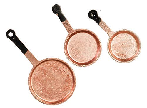 Melody Jane Dollhouse Miniature Copper Saucepan Set - 1:12 Scale Kitchen Accessory
