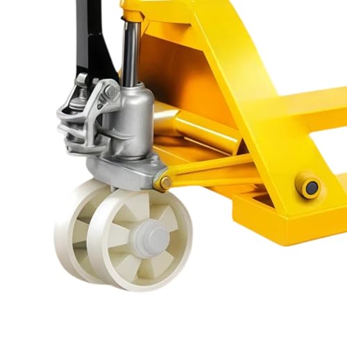 Transpallet idraulico da 2 tonnellate con ruote doppie, manico girevole a 180°, elevatori a forcella per carichi pesanti per carico magazzino, ideale per la logistica di fabbrica e la gestione della