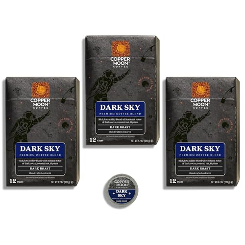 Image of Copper Moon Single Serve Coffee Pods for Keurig K-Cup Brewers, Dark Roast, Dark Sky Blend, 36 Count