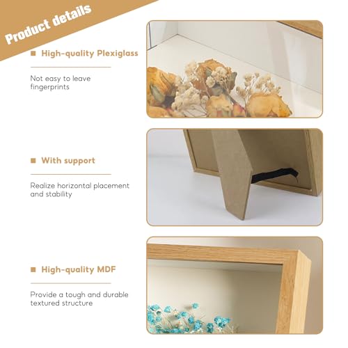 3D Picture Frame, 20x25x3cm Deep Wooden Object Frame for 3D Filling - Image 3