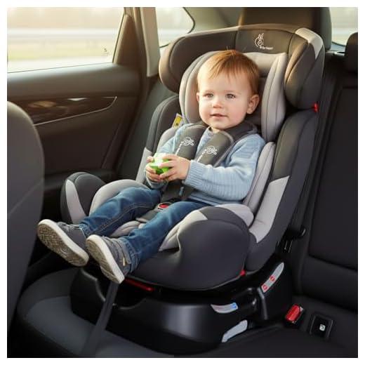 R for Rabbit Convertible Baby Car Seat Jack N Jill Grand Innovative ECE R44/04 Safety Certified Car Seat for Kids of 0 to 7 Years Age with 3 Recline Position (Grey)