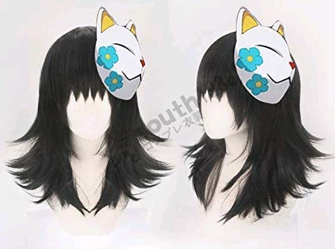 鬼滅の刃 真菰 コスプレ 衣装 ウィッグ 靴 お面セット 鬼滅の刃 真菰 子供用成人用 着物コスプレ衣装仮面ウィッグ靴