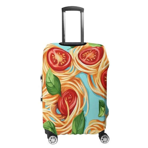 Tomato Spaghetti Italian Pasta Travel Luggage Cover Suitcase Protector Baggage Covers for Men Women XL4