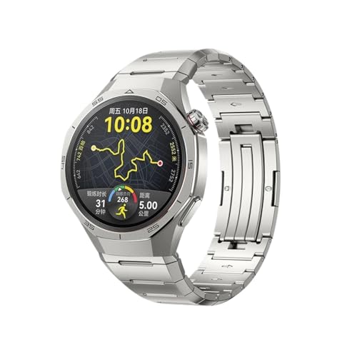 [LOKLNEYK] �ɓK������Huawei Watch GT6 /6Pro /5 /GT5 /5Pro /GT4/GT3 4Pro 46mm���X�g�o���h�ɓK������22mm�X�e�����X�X�`�[���o���h(Silver,For Huawei Watch 3-3Pr