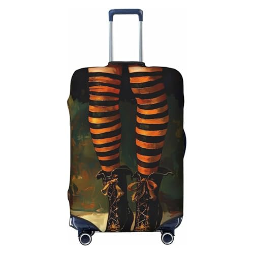 Vintage Witch Stockings Elastic Travel Luggage Covers Dustproof Scratch-Resistant Suitcase Protector Fit 22-24 Inch