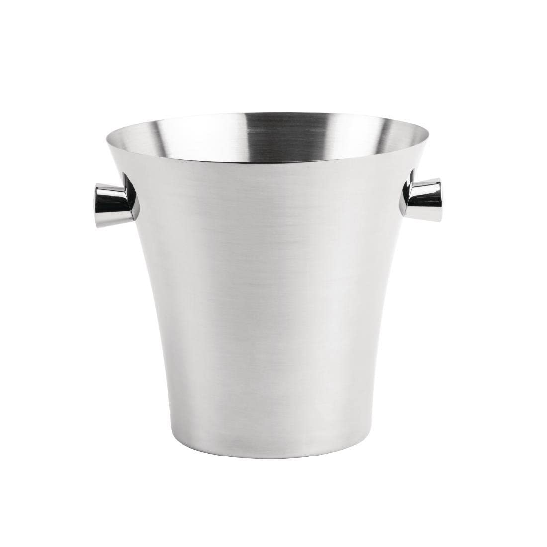 Olympia Seau à vin avec poignées, acier inoxydable massif, 210 (Ø) mm x 230 (H) mm, design évasé pouvant contenir plus de glace, pour bar, restaurant et usage domestique, DR594