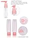 MEACOLIA Travel Size Toiletries Containers 10 Pack Travel Bottles Set Cosmetic Makeup Liquids Travel Container TSA Approved Leak Proof BPA Free Refillable Plastic Clear Empty Pink