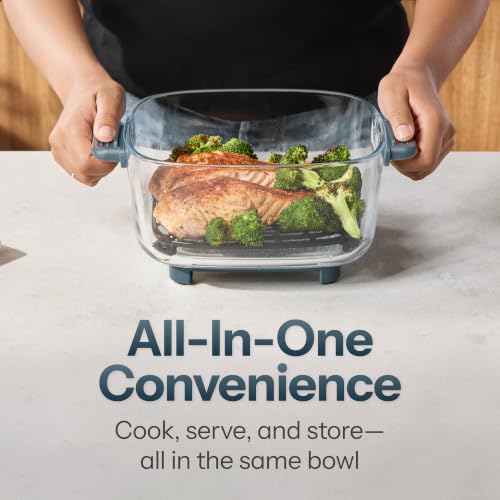 Chefman Crisp n’ Go 4 Qt Glass Air Fryer, 4-in-1, PFAS-Free Bowl & Rack | Air Fry, Bake, Broil & Slow Cook, Plus Dehydrate, 450F Max Temp, Dishwasher-Safe Bowl, Serve & Store Lid, Digital Controls - image 7
