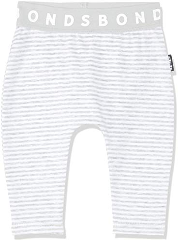Bonds Baby Stretchies Leggings, New Grey Marle / White, 2 (18-24 Months)