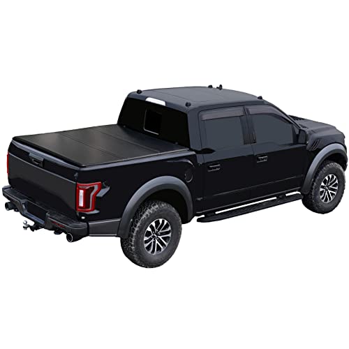 INEXRUD Hard Tri Fold 6.0ft Tonneau Cover for 2019 2020 2021 2022 2023 Ford Ranger Truck Bed Cover | Fleetside