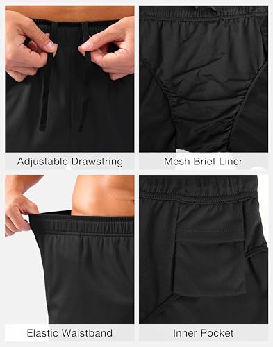 G Gradual Running Shorts for Men 3.5 inch Lightweight Breathable Gym Shorts with Brief Liner Athletic Training Workout Sport4